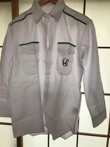 Honda 로고 포함 긴팔 셔츠 화이트