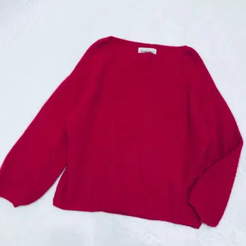 르 쿠르 블랑 폭스 혼방 보트넥 편안한 골지 니트