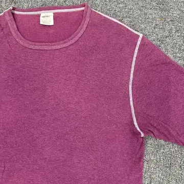 257 퍼플 긴팔 티셔츠 화이트 테두리