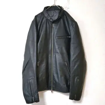 천연 가죽 시어링 가죽 싱글 라이더 자켓