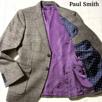 [ 새상품급 ] 폴스미스 트위드 울 테일러드 자켓 체크 무늬 S