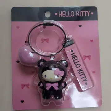 헬로키티 새까만 애니멀즈 아크릴 키링