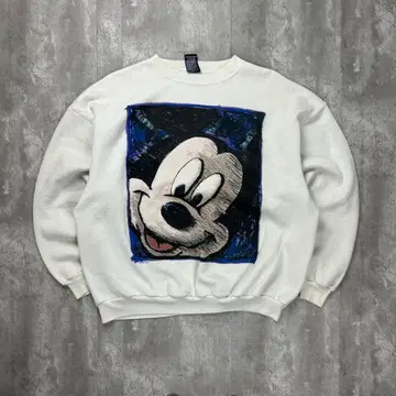 디즈니 USA제 90s 미키 맨투맨 화이트 XL 6123