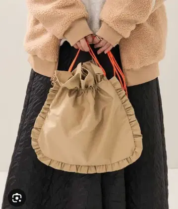 holiday nylon ruffle pochette