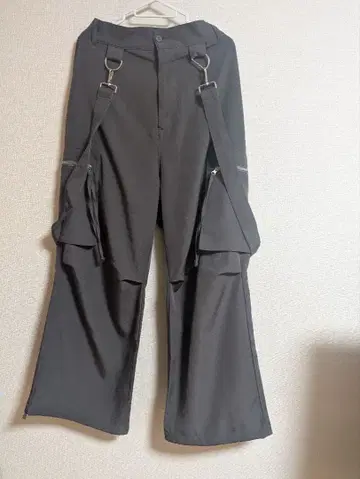 카고 팬츠 블랙 서스펜더 포함
