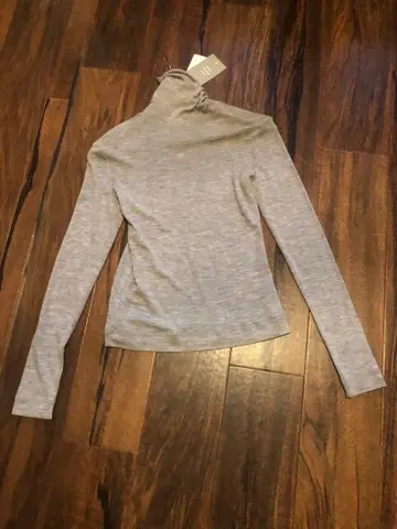 H&M 퓨어 메리노울 100% 터틀넥 스웨터 그레이마르 S 새상품