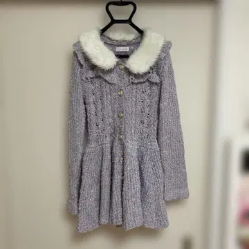 LIZLISA 니트 가디건 퍼 포함