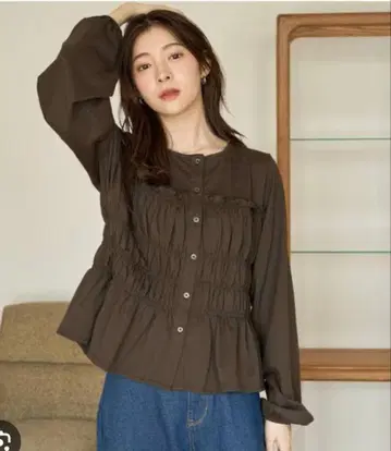 택없는 새상품 FREAK'S STORE 컷 셔링 버튼 가디건