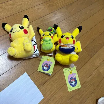 포켓몬 피카츄 봉제 인형 3체 세트