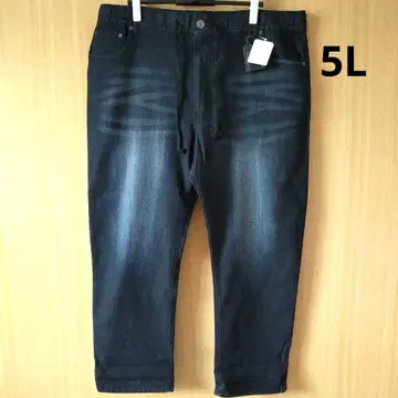 새상품 5L 남성용 스트레치 데님 팬츠 네이비 계열 넉넉한 핏