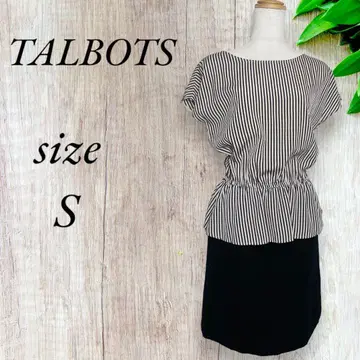 탈봇 도킹 원피스 스트라이프 타이트 미니 블랙 596