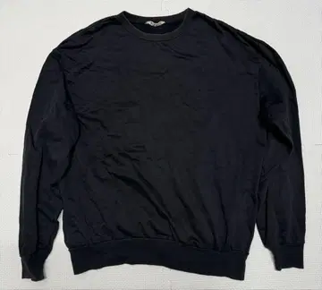 오라리 맨투맨 얇은 소재 티셔츠 찢김 있음 블랙 사이즈 4 AURALEE