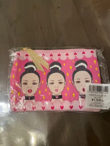 아무로 나미에 메이크업 파우치 핑크