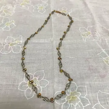 실버 골드 트위스트 목걸이