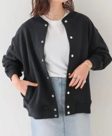 screenstars 스크린스타즈 바시티 자켓 블루종 블랙 아우터