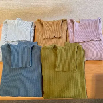 UNIQLO 울 100% 리브 니트 스웨터 5종 세트