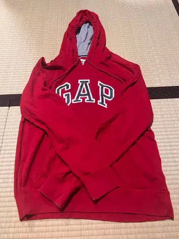 GAP 레드 후드 부착 후드티 L