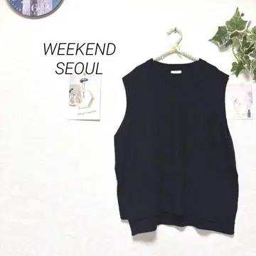 8371-2 WEEKEND SEOUL 니트 베스트 무지 루즈핏