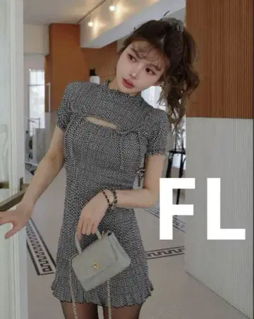 리본 셔링 깅엄 미니 원피스 Darich