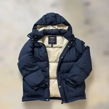 CAMP7 후드 부착 다운 자켓 M 사이즈 네이비