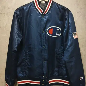 Champion 네이비 바시티 자켓 Medium