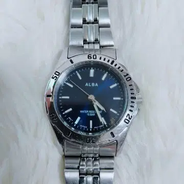 ALBA 손목시계 블랙 스테인리스