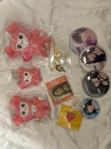 TWICE 모모 봉제 인형 키링과 배지 세트