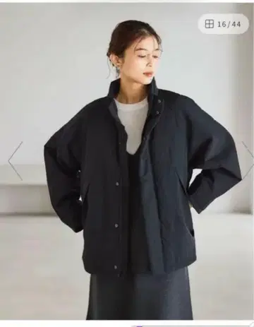 studio CLIP 스탠드 카라 미들 코트