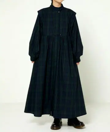 프릭스스토어 벌룬 슬리브 맥시 원피스