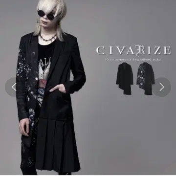 CIVARIZE 블랙 테일러드 자켓 V계 갸루 락