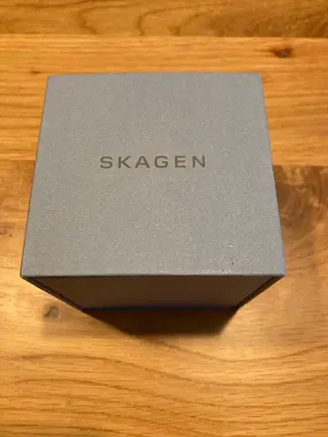 Skagen 시그니처 블랙 가죽 워치