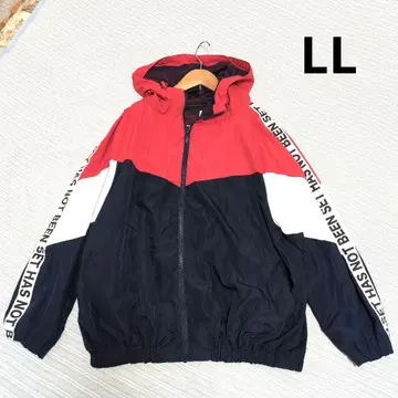 [새상품급] 나일론 자켓 후드 부착 빨간색/네이비/화이트