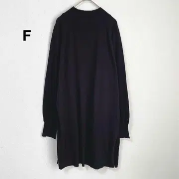 고베 레터스 하이넥 니트 원피스 튜닉 밑단 슬릿 블랙