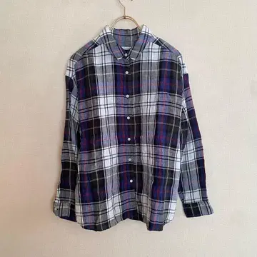 STRASBURGO 블루 블랙 화이트 체크 무늬 [38] M 상당