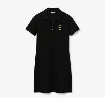 라코스테 슬림핏 트리플 악어 로고 패치 폴로 드레스 38