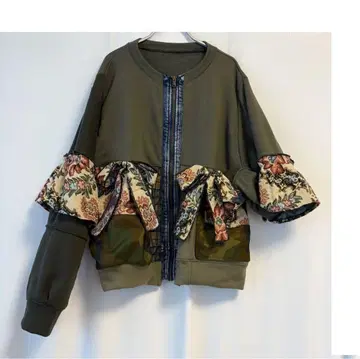 5 밀리터리 x 고블랑 프릴 이소재 도킹 후드티. 리메이크 1점 한정