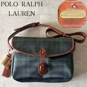 부속품 완비 폴로 랄프로렌 숄더백 블랙워치 가죽 천연 가죽