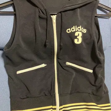 y2k 00s adidas 슬리브리스 후드 지퍼 후드티