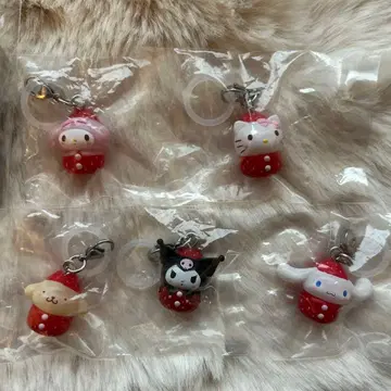 산리오 캐릭터즈 딸기 메지루시 액세서리 가챠