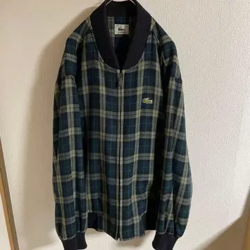 [ 라코스테 ] 집업 블루종 타탄 체크 M 사이즈