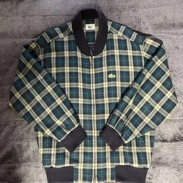 [ 라코스테 ] 집업 블루종 타탄 체크 M 사이즈