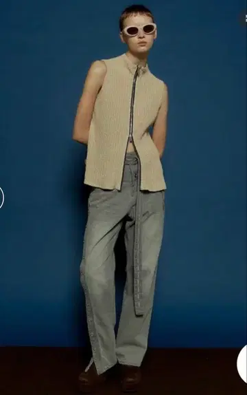 MAISON SPECIAL 더블 허리 트위스트 데님 새상품급 36 사이즈