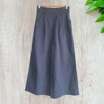 Luftrobe 와이드 팬츠 36 일본제 네이비 플레어 팬츠
