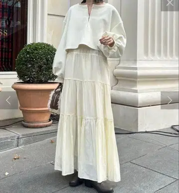 미스틱 분또 맨투맨 티어드 원피스 SET