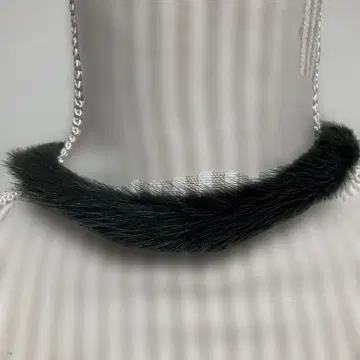 모스그린 폭스 리본 초커