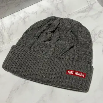 y122420 TMT 니트 캡 그레이 로고 심플 F