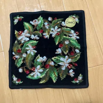 FEILER 꽃과 잎의 리스 손수건 약 30cm