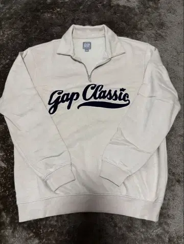 GAP 하프 지퍼 트레이닝복 크림색