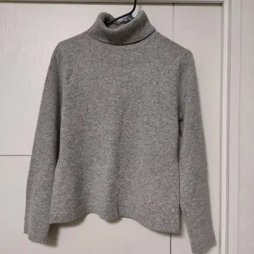 캐시미어 100% 터틀넥 니트 그레이