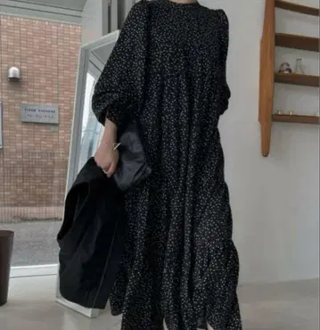 도트 무늬 벌룬 슬리브 원피스 WILLFULLY 몇 회 착용